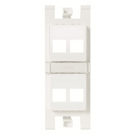 Niessen 2CLA101620T1101 Soporte plano para 4x RJ45 sin pers. BL